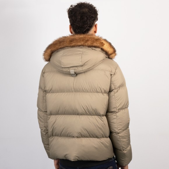 Moose Knuckles Mens Beige Everest Puffer With Fur #4