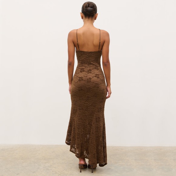 Pretty Lavish Womens Brown Zoey Midaxi Dress #3