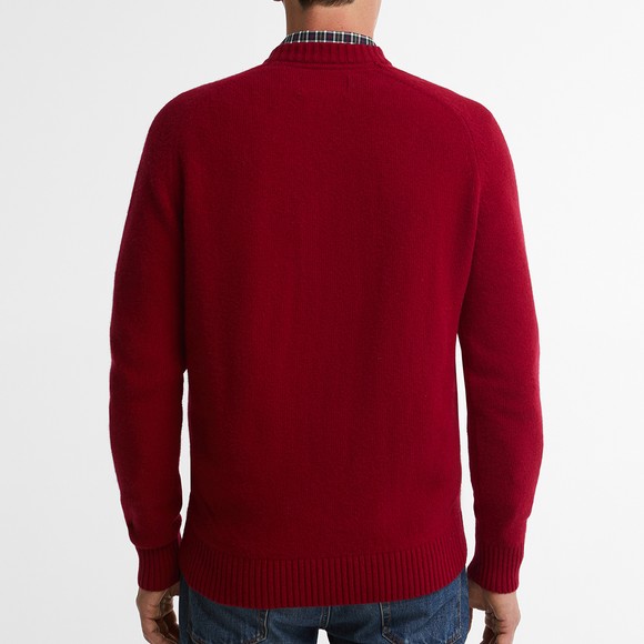 Barbour Lifestyle Mens Red Newtown Crew Jumper #4
