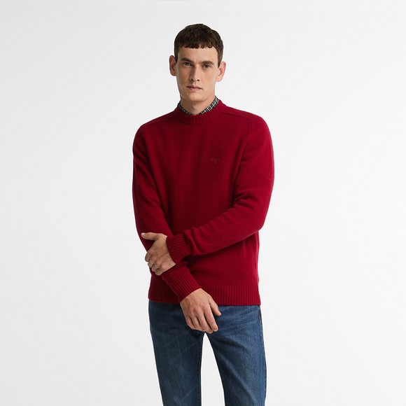 Barbour Lifestyle Mens Red Newtown Crew Jumper #3