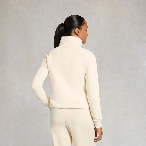 Holland Cooper Womens Beige Burford Quarter Zip Sweatshirt #3