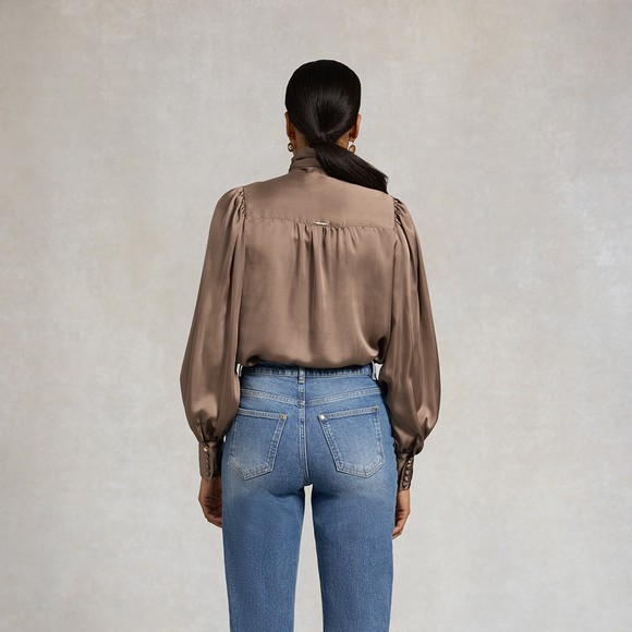Holland Cooper Womens Brown Ariella Blouse #3