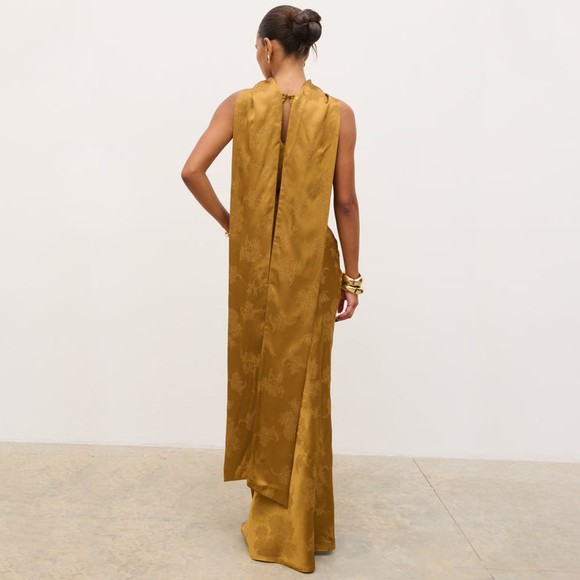 Pretty Lavish Womens Brown Lethe Scarf Maxi Dress  #3