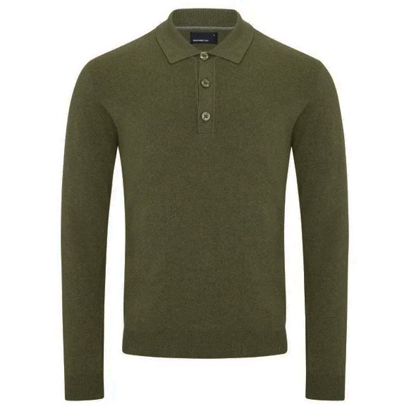 Remus Mens Green Polo Neck Knitted Jumper