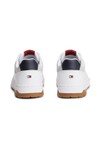 Tommy Hilfiger Mens White Basket Core Leather Trainer