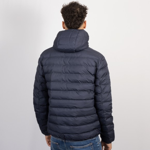 Fred Perry Mens Blue Hooded Insulated Jacket #3