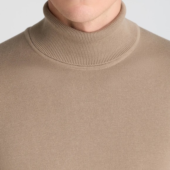 Remus Mens Yellow Roll Neck Jumper