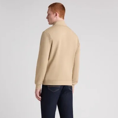 Remus Mens Off-White 1/4 Zip Sweatshirt