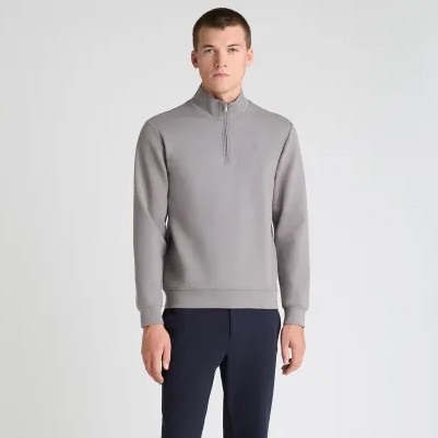 Remus Mens Grey 1/4 Zip Sweatshirt