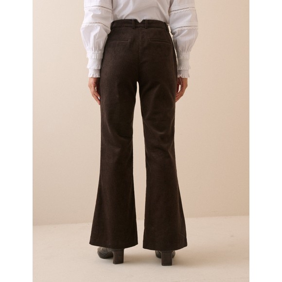 Nobody's Child Womens Brown Emmy Cord Kickflare Trouser #3