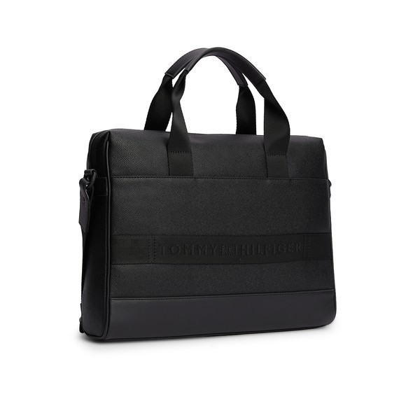 Tommy Hilfiger Mens Black Modern Monogram Computer Bag main image