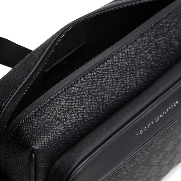 Tommy Hilfiger Mens Black Modern Monogram Messenger Bag main image