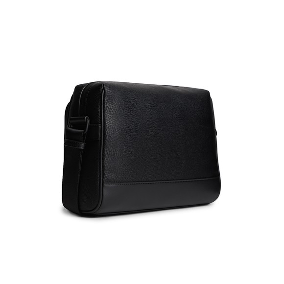Tommy Hilfiger Mens Black Modern Monogram Messenger Bag main image