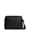 Tommy Hilfiger Mens Black Modern Monogram Messenger Bag