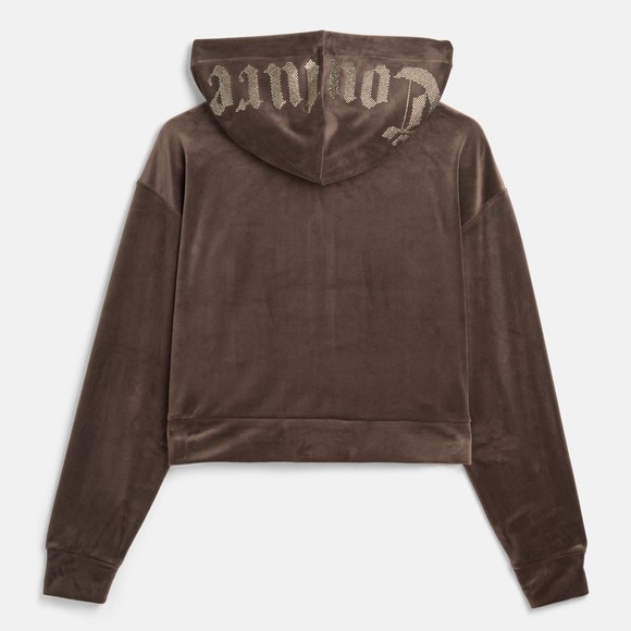 Juicy Couture Womens Brown Iccle Old Gothic Hoodie #5