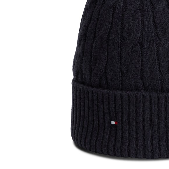 Tommy Hilfiger Mens Blue Flag Cable Beanie main image