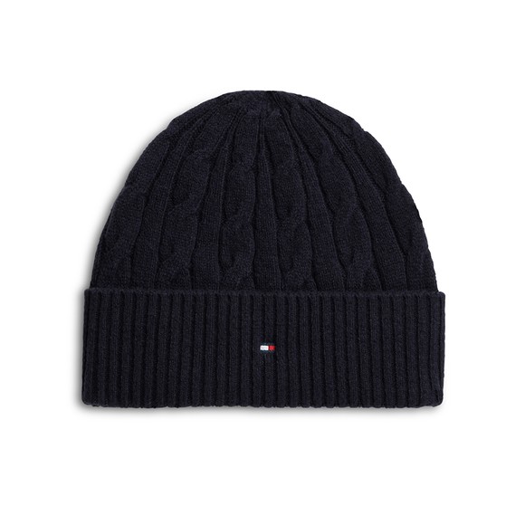 Tommy Hilfiger Mens Blue Flag Cable Beanie main image