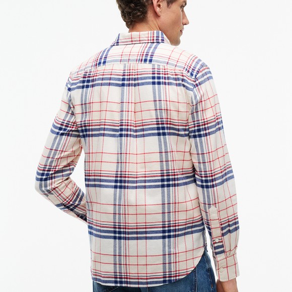 Tommy Hilfiger Mens Off-White Hero Flannel Tartan Check Shirt main image