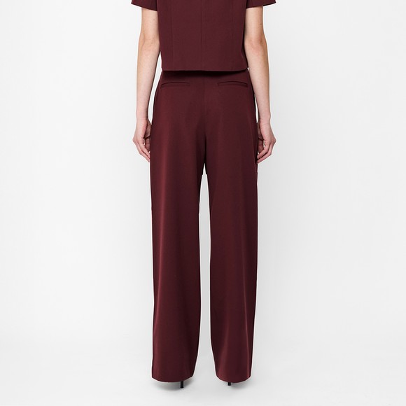 French Connection Womens Red Rena Pleated Trouser #4