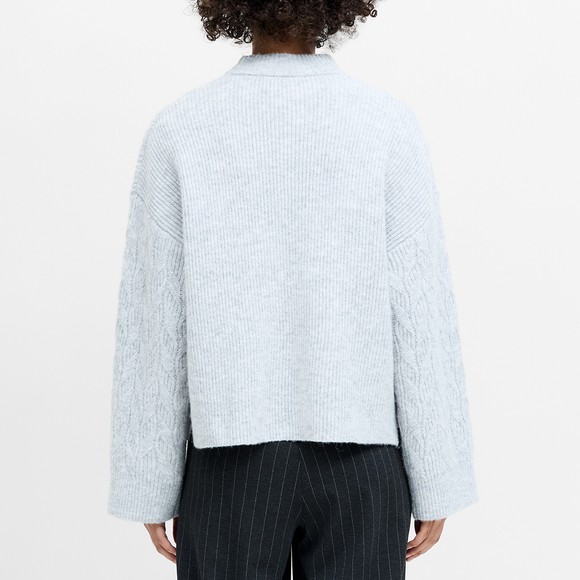 French Connection Womens Grey Kezia Cable Twist Jumper #4
