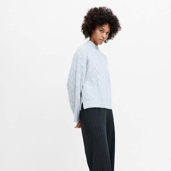 French Connection Womens Grey Kezia Cable Twist Jumper #3