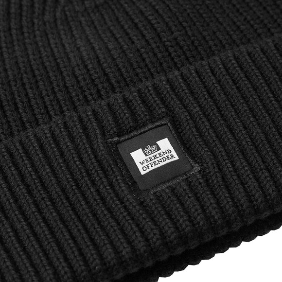 Weekend Offender Mens Black Kettama Rib Beanie main image