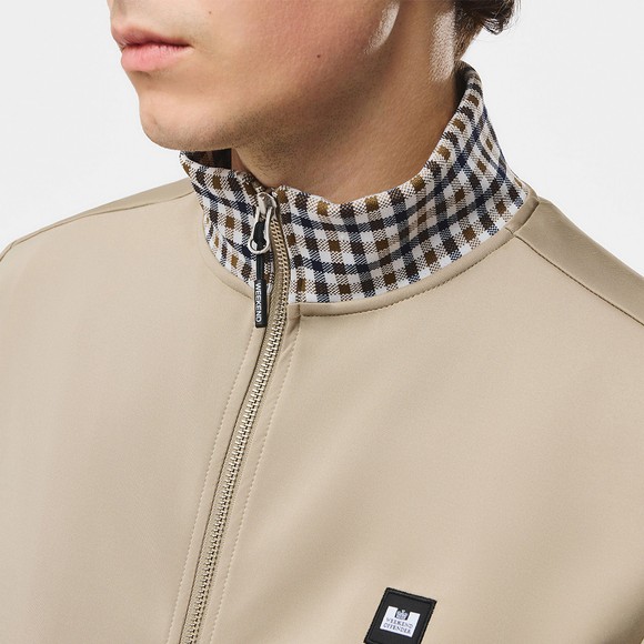 Weekend Offender Mens Grey Alameda Jacquard Rib Track Top main image
