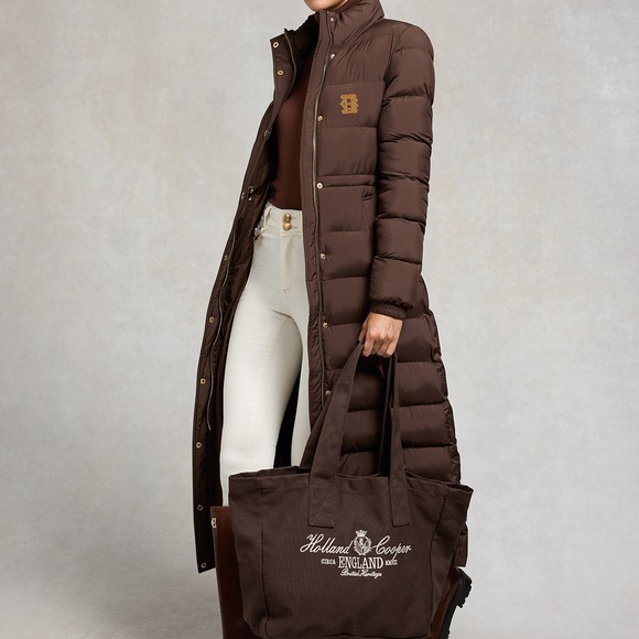 Holland Cooper Womens Brown Milton Longline Coat #3