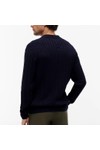 Tommy Hilfiger Mens Blue Classic Cotton Cable Long Sleeve Polo