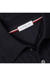 Tommy Hilfiger Mens Blue Classic Cotton Cable Long Sleeve Polo
