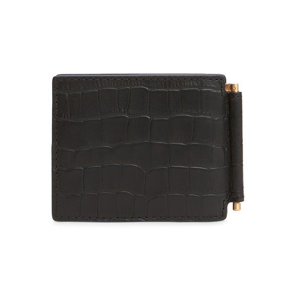 Tommy Hilfiger Mens Black Croc Mini CC Wallet main image