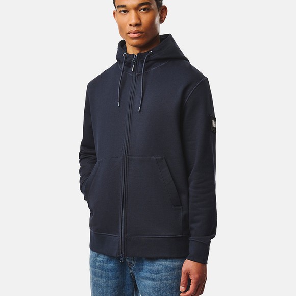 Weekend Offender Mens Blue Winton Zip Through Hoody