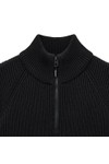 Weekend Offender Mens Black Snetterton Rib Funnel Neck Jumper