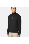 Weekend Offender Mens Black Snetterton Rib Funnel Neck Jumper