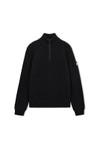 Weekend Offender Mens Black Snetterton Rib Funnel Neck Jumper