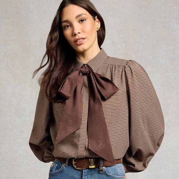 Holland Cooper Womens Brown Burford Blouse  #3