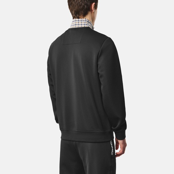 Weekend Offender Mens Black Henson Jacquard Rib 1/4 Zip Jumper main image