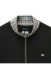 Weekend Offender Mens Black Henson Jacquard Rib 1/4 Zip Jumper