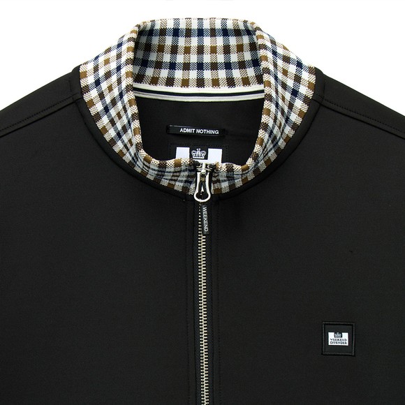 Weekend Offender Mens Black Henson Jacquard Rib 1/4 Zip Jumper main image
