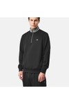 Weekend Offender Mens Black Henson Jacquard Rib 1/4 Zip Jumper