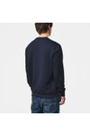 Weekend Offender Mens Blue Thunder Crew Sweatshirt With Parachute Binding