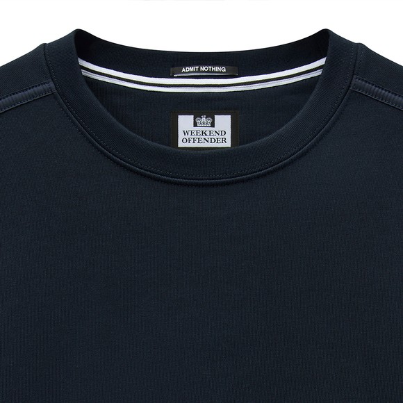 Weekend Offender Mens Blue Thunder Crew Sweatshirt With Parachute Binding main image