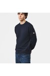 Weekend Offender Mens Blue Thunder Crew Sweatshirt With Parachute Binding