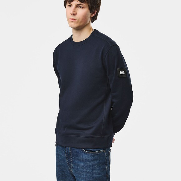 Weekend Offender Mens Blue Thunder Crew Sweatshirt With Parachute Binding main image