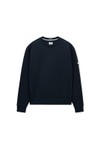 Weekend Offender Mens Blue Thunder Crew Sweatshirt With Parachute Binding
