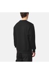 Weekend Offender Mens Black Thunder Crew Sweatshirt With Parachute Binding
