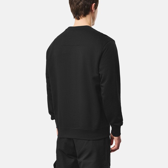 Weekend Offender Mens Black Thunder Crew Sweatshirt With Parachute Binding main image