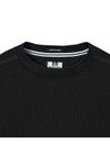 Weekend Offender Mens Black Thunder Crew Sweatshirt With Parachute Binding