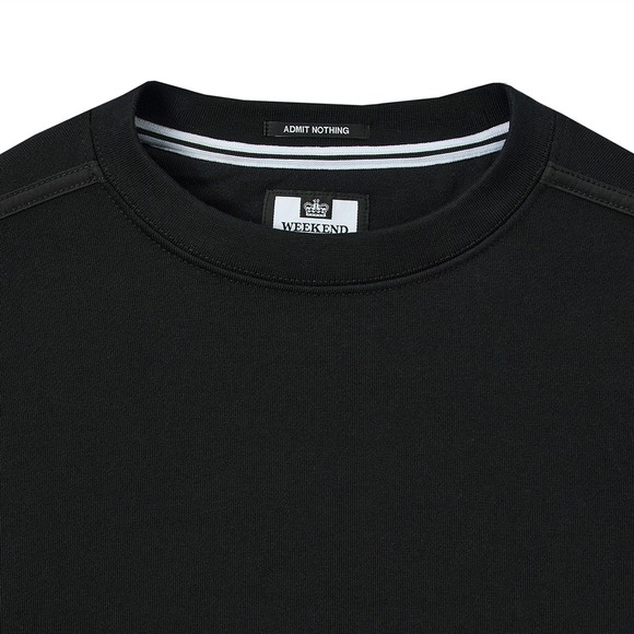 Weekend Offender Mens Black Thunder Crew Sweatshirt With Parachute Binding main image