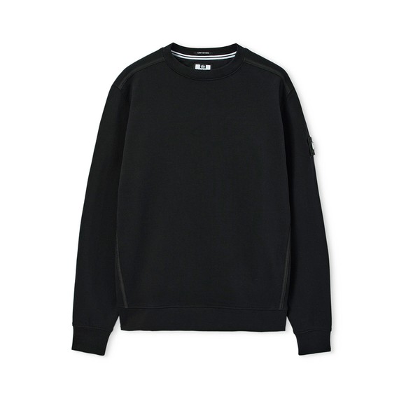 Weekend Offender Mens Black Thunder Crew Sweatshirt With Parachute Binding main image